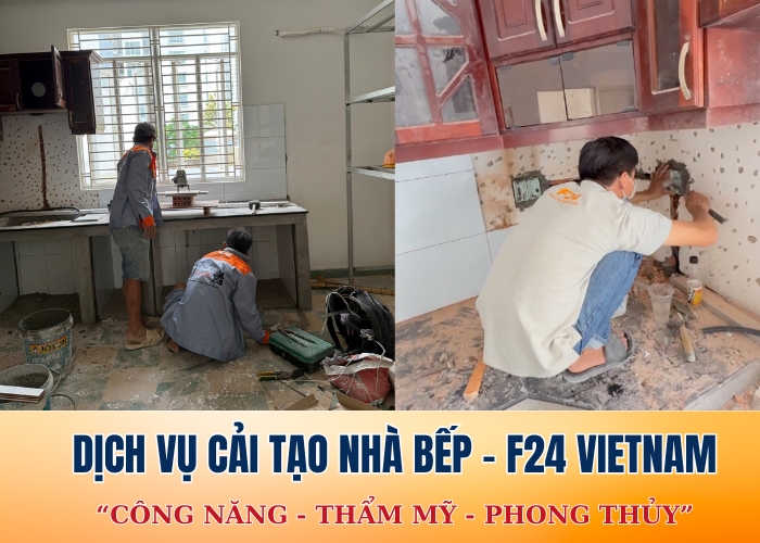 F24 thi công cải tạo nhà bếp thiết kế & thi công cải tạo nhà bếp