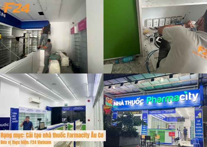 Hạng mục cải tạo cửa hàng Farmacity Âu Cơ với thời gian hoàn thành 10 ngày Cải tạo các công trình kinh doanh nhỏ