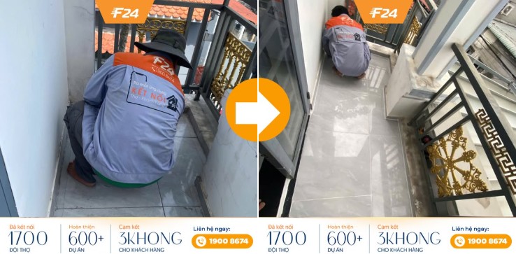 Mọi quy trình sửa chữa nhà đều được thực hiện cẩn thận thợ F24 sửa chữa nhà