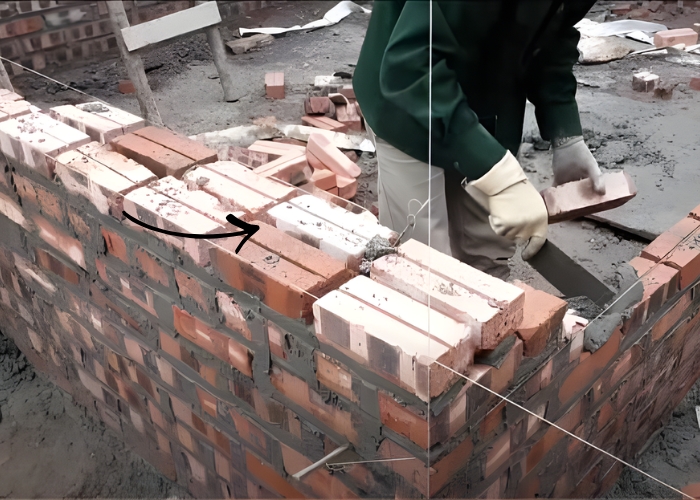 Xây 2 lớp tường 10 và để rỗng 5cm ở giữa xây tường 20 chống nóng