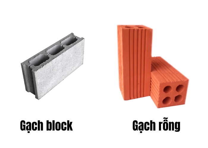Sử dụng gạch rỗng hoặc gạch Block để xây tường gạch xây tường 20