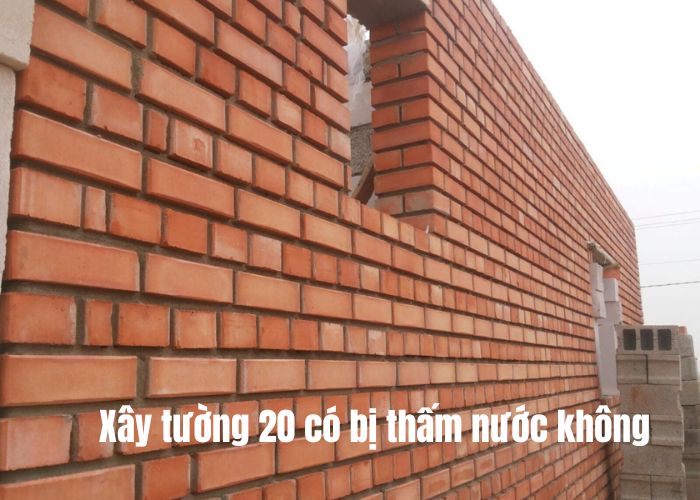 Xây tường 20 có bị thấm nước không