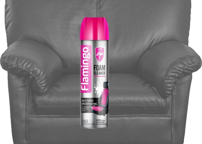 Chai xịt bọt Flamingo F002 làm sạch tốt các vết bẩn trên chất liệu da Chai xịt bọt Flamingo F002