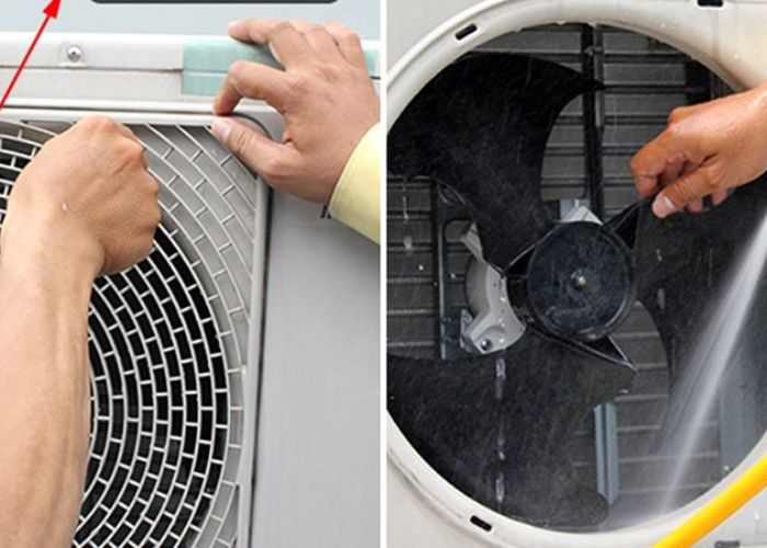 Vệ sinh d&agrave;n n&oacute;ng m&aacute;y lạnh 