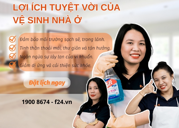lợi &iacute;ch khi sử dụng dịch vụ vệ sinh nh&agrave; ở