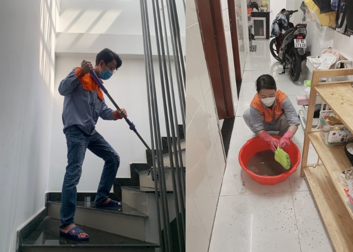 Vệ sinh nh&agrave; cửa theo giờ