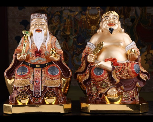 Bộ Tượng Thần T&agrave;i &ndash; Thổ Địa Đồng Vẽ Truyền Thống