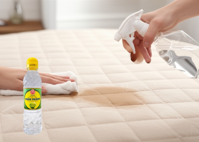 c&aacute;ch giặt nệm d&iacute;nh nước tiểu