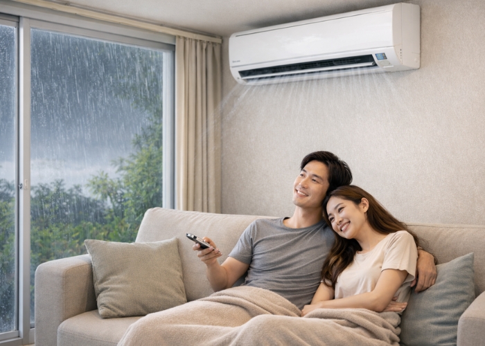 Dùng máy lạnh mùa mưa cần lưu ý gì