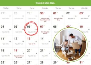 Tháng 5 chuyển nhà ngày nào tốt