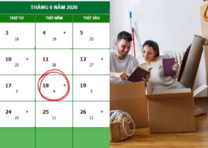 tháng 6 chuyển nhà ngày nào tốt
