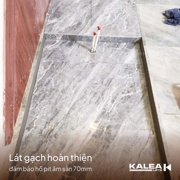 Các dòng thang máy gia đình Kalea Lifts chỉ yêu cầu hố pít sâu từ 0 đến 70mm Thang máy không hố pít