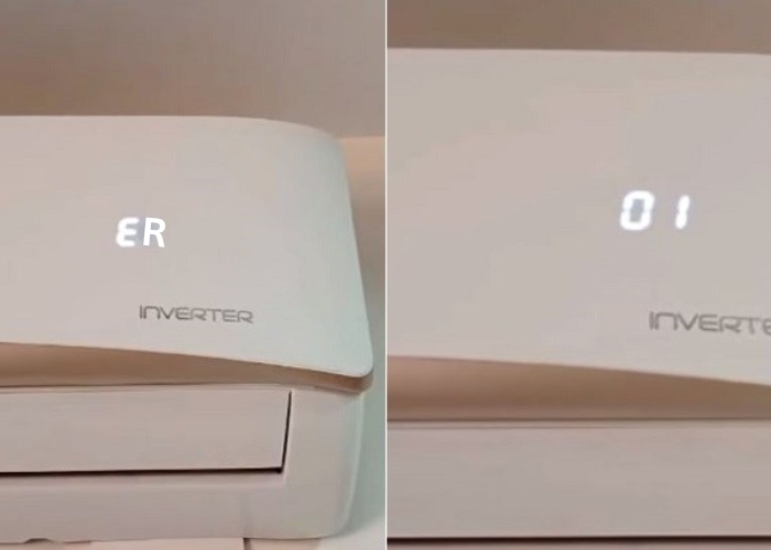 Lỗi ER 01 xuất hiện trên màn hình LED máy lạnh máy lạnh samsung báo lỗi ER 01