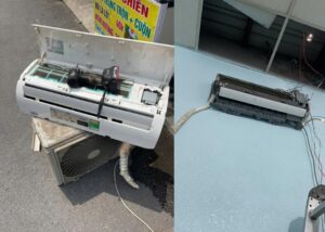 tháo lắp máy lạnh aqua