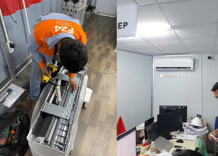 Th&aacute;o lắp m&aacute;y lạnh Asanzo