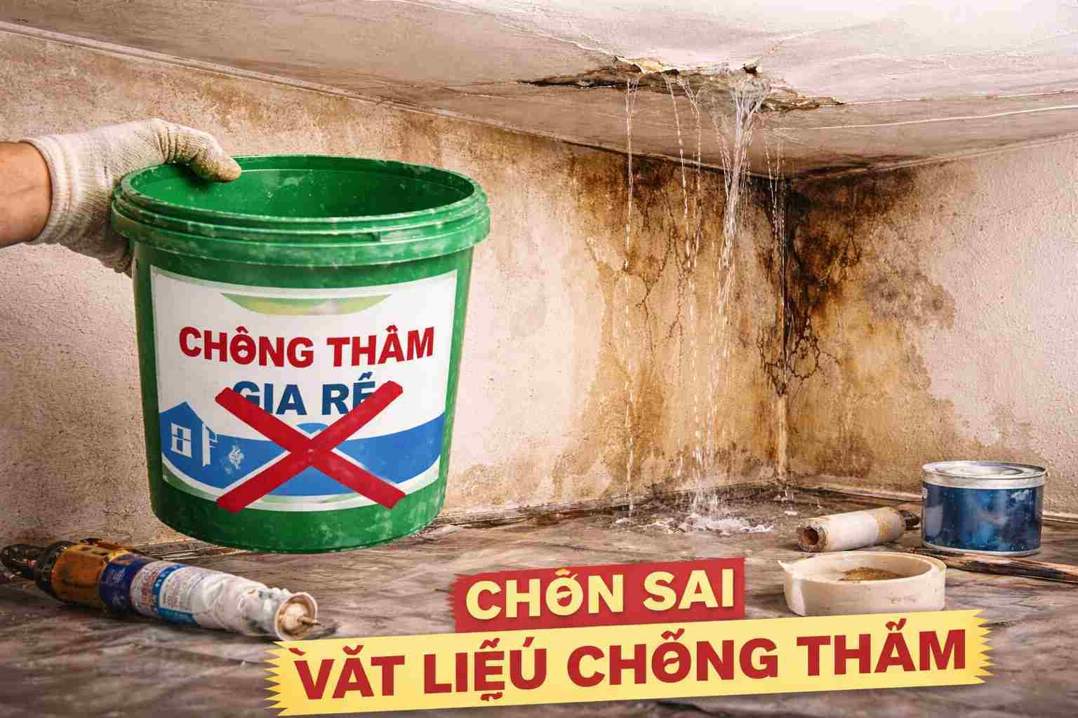 Chọn sai vật liệu chống thấm