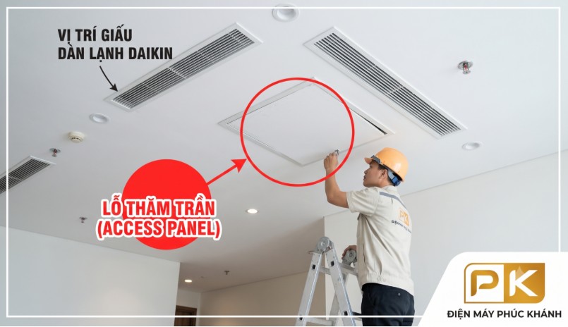 điều hoà âm trần nối ống gió Daikin.